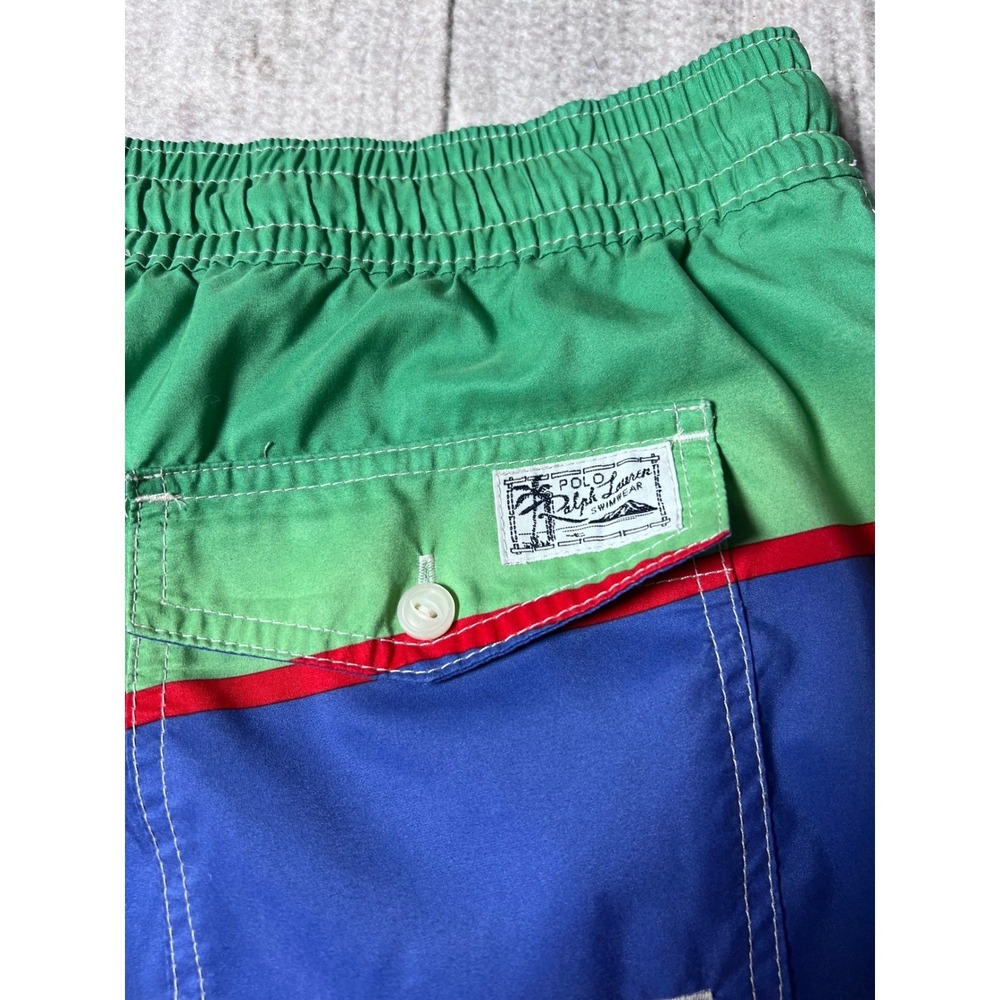 Polo Ralph Lauren Men's Swim Trunks Rainbow Stripe L - Picture 6 of 6